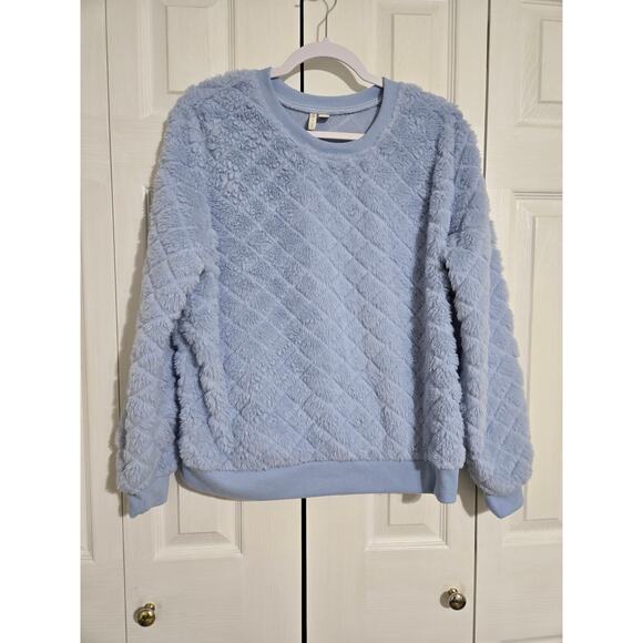 Cato large women's light blue fuzzy sweater - Picture 1 of 11